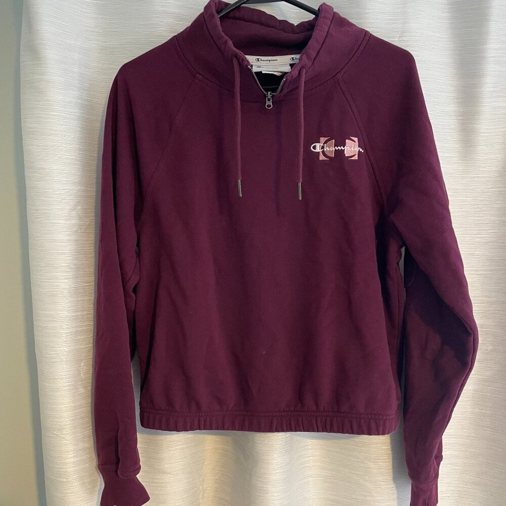 Champion quarter zip cropped sweatshirt